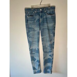 Rag & Bone women’s Cate faded camo midrise ankle jeans size 27  #11-1450